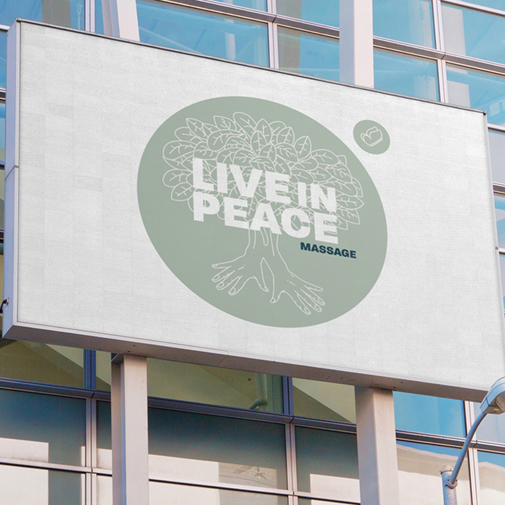 Live in peace logo reno nv on billboard